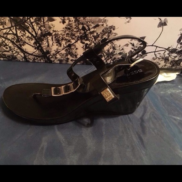 BCBGENERATION SANDALS WEDGES THONGS SZ 7.5 - Picture 2 of 4